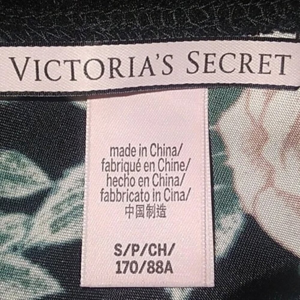 Victoria's Secret Black Floral Satin Camisole - Picture 3 of 3